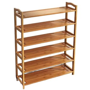 Bamboo <b>Shoe</b> Rack 6 Tier <b>Space</b> <b>Saving</b> <b>Storage</b> Organizer For Entryway Bathroom Home Use - Product Image 5