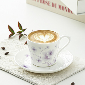 Juego de <span class=keywords><strong>Taza</strong></span> y Platillo de Cerámica con Diseño Floral <span class=keywords><strong>Pastel</strong></span>, <span class=keywords><strong>Taza</strong></span> de Té con Diseño de Acuarela en Azul, Verde, Morado y <span class=keywords><strong>Rosa</strong></span> - Product Image 2