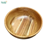 Bol de table personnalisé en bois d'acacia, vaisselle de haute qualité, artisanat, ensemble de saladier en bois d'acacia
