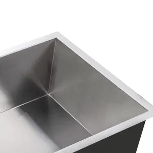 Customized Industrial Handmade Fabricated Single Bowl Kitchen Stainless Steel Sink