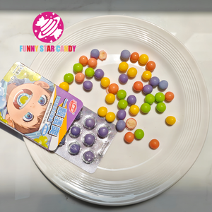 Bon marché Perles explosives à la menthe Chocolats Bonbons OEM Haleine fraîche personnalisée Mélange rond Confiture fruitée Chocolat dragée croustillant fourré - Product Image 3