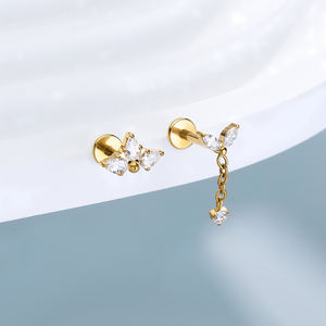 Joyería para Piercing Medusa con Rosca Interna Toposh ASTM F136, Piercing Labret Hipoalergénico, Anillos Labiales para Mujer - Product Image 5