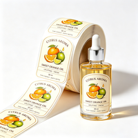 Étiquettes de bouteilles de cosmétiques TEDDY, solution transparente en BOPP, résistantes à l'huile, imperméables, adhésives dorées, étiquettes pour parfums