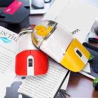 2020 Mouse Komputer Gaming Mewah Terpopuler Lucu Terkecil Nirkabel USB Bertenaga Baterai Akrilik Tahan Air Bentuk Oval Hewan
