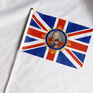 Partidario de poliéster personalizado de alta calidad ondeando Bandera de mano - Product Image 6