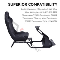 GY076 Cockpit de Simulateur de Mouvement Professionnel en Acier pour Voitures de Course de Simulation, Thrustmaster TX, G27, G29, Playstation 2 3, Wii, PXN
