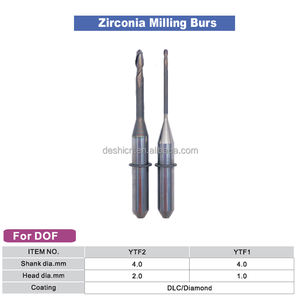 Fraises dentaires de fraisage de zircone de revêtement de <span class=keywords><strong>diamant</strong></span> titanique de DOF CADCAM - Product Image 1