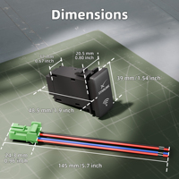 Interruptor de encendido/apagado de 12V con botón LED, 4 polos, para el tablero, con cables de conexión para Starlink Mini Gen1 Gen2 Gen3