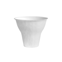 Gobelet à dessert, yaourt et crème glacée en bagasse blanche compostable, biodégradable, jetable, épaissi, écologique, résistant au congélateur, pour fêtes