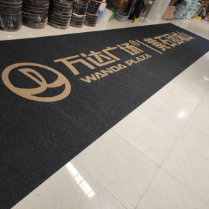 100% solución teñida PP piña bereber alfombra puerta Mat al aire libre Wecome Logo Mat - Product Image 5