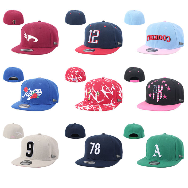 Wholesale Mens Flat Brim Embroidered Fitted