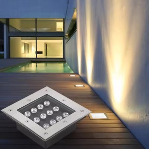 Lampe carrée encastrée extérieure étanche pour aménagement paysager, <span class=keywords><strong>terrasse</strong></span>, allée, éclairage paysager encastré - Product Image 1