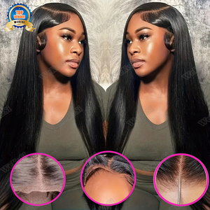 Parrucche con capelli umani in pizzo trasparente trasparente in pizzo 360 trasparente HD parrucca frontale capelli umani Pre <span class=keywords><strong>tutto</strong></span>, pronto ad andare 360 parrucca senza colla - Product Image 1