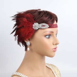 LOWOSAIWOR Tocado de Estilo Flapper para Niña, Accesorios para el Cabello para Fiesta Temática de los Años 20, para Fiesta Nocturna de Harlen - Product Image 2