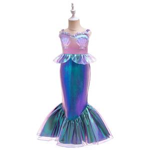 Maillot de bain cosplay pour enfants, robe de princesse à bretelles spaghetti, jupe queue de sirène, tenue pour filles pour fête au bord de la piscine, anniversaire, spectacle sur scène - Product Image 2