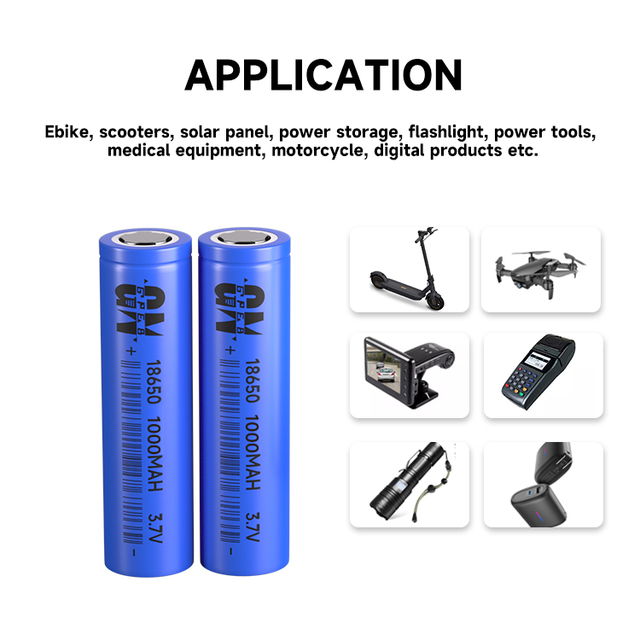 Rechargeable 18650 Battery 3.7v 1000mah Li Ion 18650 Batteries Low Capacity Flat 18650 Has Bis Certificate 3.7v Battery