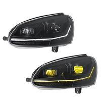 Ensemble de phares LED F141 12V bicolores Golden Eye avec DRL séquentiel, lampe avant modifiée pour VW Golf 5 2003-2011