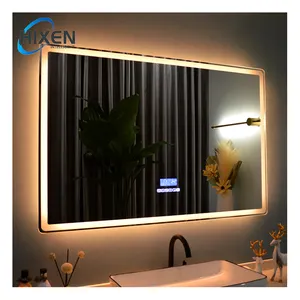 HIXEN 600x1000mm frameless rectangle LED lighted smart intelligent wall mounted mirror