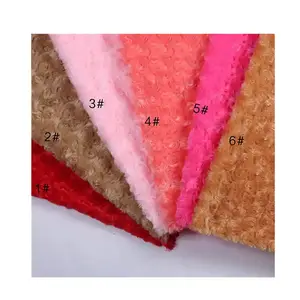 Factory milled pv velvet for winter thickened milled velvet super soft rose flannel slipper hat plush toy rose velvet fabric