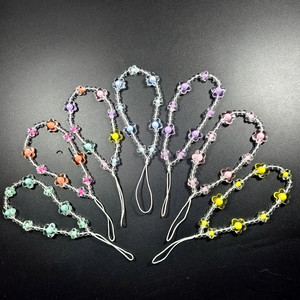 Factory Wholesale Colorful Beaded Lanyard Phone Strap Handcrafted Short Wrist Strap Bag Charm Other Lanyards