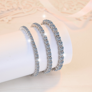 Gioielleria di Lusso all'Ingrosso <span class=keywords><strong>Bracciale</strong></span> Hip Hop Iced Out da 3mm 4mm 5mm in Argento Sterling <span class=keywords><strong>925</strong></span> con Diamanti Moissanite <span class=keywords><strong>Bracciale</strong></span> a Catena Tennis da <span class=keywords><strong>Uomo</strong></span> - Product Image 1