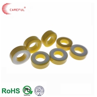 Poudre de fer ferrite conforme RoHS, REACH et ISO 9001, noyau toroïdal en métal mu de couleur jaune