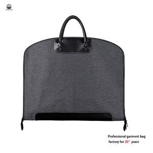 תיק בגד בד ניילון כחול מותגים תיק חליפה עם ידית עור ורוכסן - Product Image 1