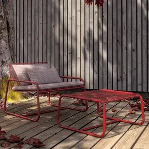 简约户外铝合金户外休闲网红创意庭院别墅露台花园不锈钢沙发