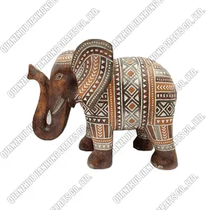 Figura animale della poliresina dell'oem dell'elefante su ordine del giardino della scultura della statua della decorazione