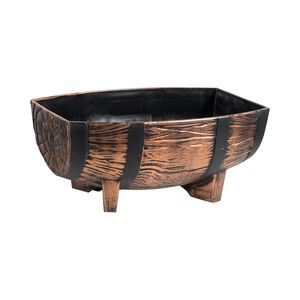 Trang trí nội thất mộc mạc nhựa Nửa Thùng hoa nồi vườn trồng - Product Image 1