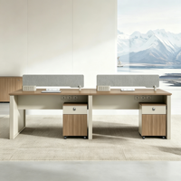 Meubles de bureau de qualité E0, bureau pour employés, poste de travail simple avec cloison, combinaison de bureaux et de chaises de bureau pour 2/4/6 personnes