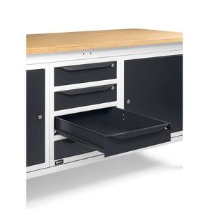 Établi en bois Fami 200cm avec unité murale WORK2026 - Product Image 4