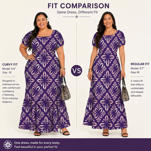 Abito Elegante da Donna Taglie Forti a Maniche Corte, Stile Polinesiano Esotico Tropicale, Su Misura, per Uso Quotidiano, Collezione 2026 - Disponibilità Fornitore - Product Image 1