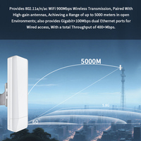 Reach Max 3KM-5KM High Power Outdoor Wireless Bridge CPE 900K 5.8GHz PoE 4G/5G Penguat Sinyal 5G 900Mbps Router WiFi