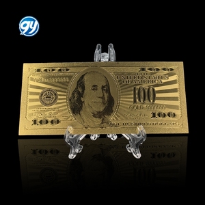Wasserdichte PET 24K Goldfolie Banknoten USD 1 2 5 10 20 50 100 500 für Sammler - Product Image 4