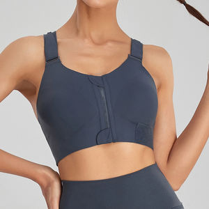 2025 presagio gran oferta correa trasera diseño moda sudor absorbente <span class=keywords><strong>cuatro</strong></span> vías estiramiento cremallera entrenamiento sujetadores deportivos señoras prendas de vestir - Product Image 6