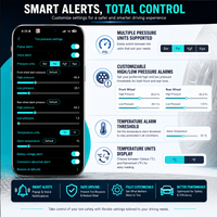Sensor TPMS Eksternal Nirkabel Bluetooth 5.0 Careud untuk Mobil Layar TFT 5V Aplikasi Ponsel Android IOS Garansi 1 Tahun