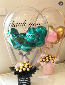 Nuevo en 2025, Ramo de Globos Bobo Ecológicos, Cesta de Flores Decorativa, Regalos para el Día de la Madre, Navidad, <span class=keywords><strong>Cumpleaños</strong></span>, Bodas - Product Image 4