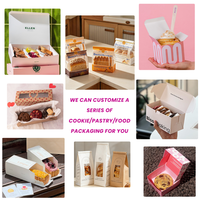 Boîte en carton blanc de qualité alimentaire pour gâteaux, biscuits, pâtisseries, beignets, macarons, emballages personnalisés