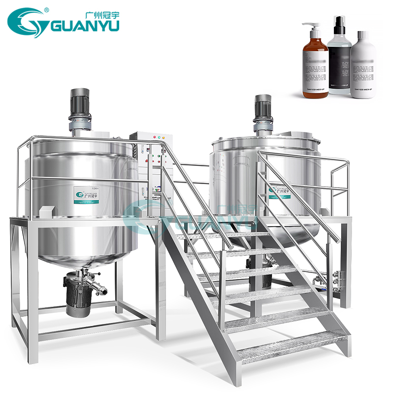500L 1000L combine homogenizer mixer tank petroleum jelly making machine cosmetic cream shampoo mixing machine agitator tank