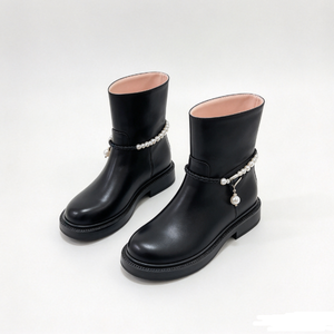 Bottes de neige pour femmes, bottines en PVC style Chelsea, décorées de perles, imperméables, bout rond, pour temps froid, OEM ODM, échantillon disponible - Product Image 4