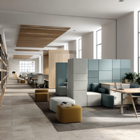 Deco Sound Ses Yalıtımlı Bölme 3D Model Tasarım Ofis Daire Modern Masa Bölmesi Akustik Baffle