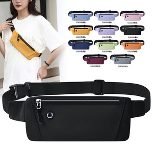 Sac de taille multifonctionnel pour le sport, fermeture éclair étanche, pour la course à pied, le fitness, le marathon, pour hommes et femmes, matériau souple - Product Image 2