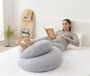 A forma di U cuscino di maternità rimovibile copertura supporto completo corpo dormire per il lato in gravidanza dormiente