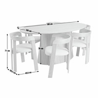 Ensemble table et chaises en bois style rétro sud-est asiatique pour réception restaurant club ferme thé au lait