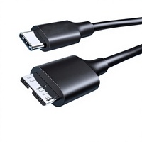 Kabel Data USB 3.0 Tipe-C ke Micro B Kecepatan Tinggi Berpelindung Konduktor Tembaga Murni untuk Komputer Kamera Laptop Ponsel-OEM Grosir