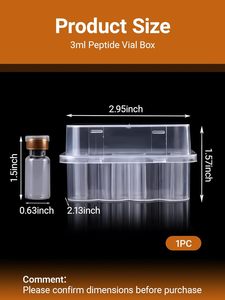 Wholesale 3ml <b>Plastic</b> <b>Boxes</b> 2-Piece Vial Storage Case Wholesale Vaccine Bottle 10ml*2 Peptide Holder Wholesale <b>Plastic</b> Container - Product Image 4