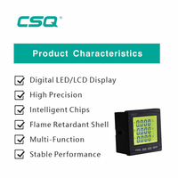 Modul Pengukur Daya CSQ Tiga Fasa Multi-Fungsi Panel Meter AC Pintar Modul Pemantauan Modul Pengukuran Energi Amperemeter Energi Digital