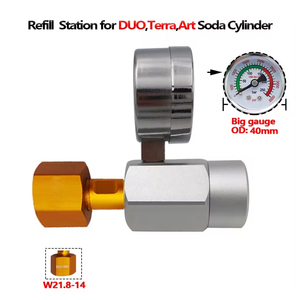 Zimakyfa Customizable CO2 Refill Station <b>Adapter</b> for SodaStream DUO Quick Connect Cylinder Big Carbonator Tank OEM Support - Product Image 5