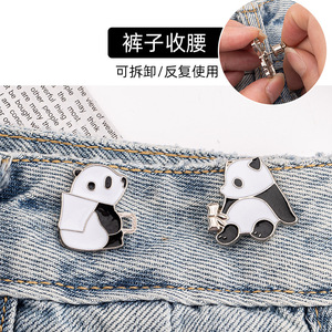 Botones moldeadores de cintura con diseño de panda, sin costuras, sin clavos, ajustables y con hebillas de seguridad, ajuste sin costuras. - Product Image 1